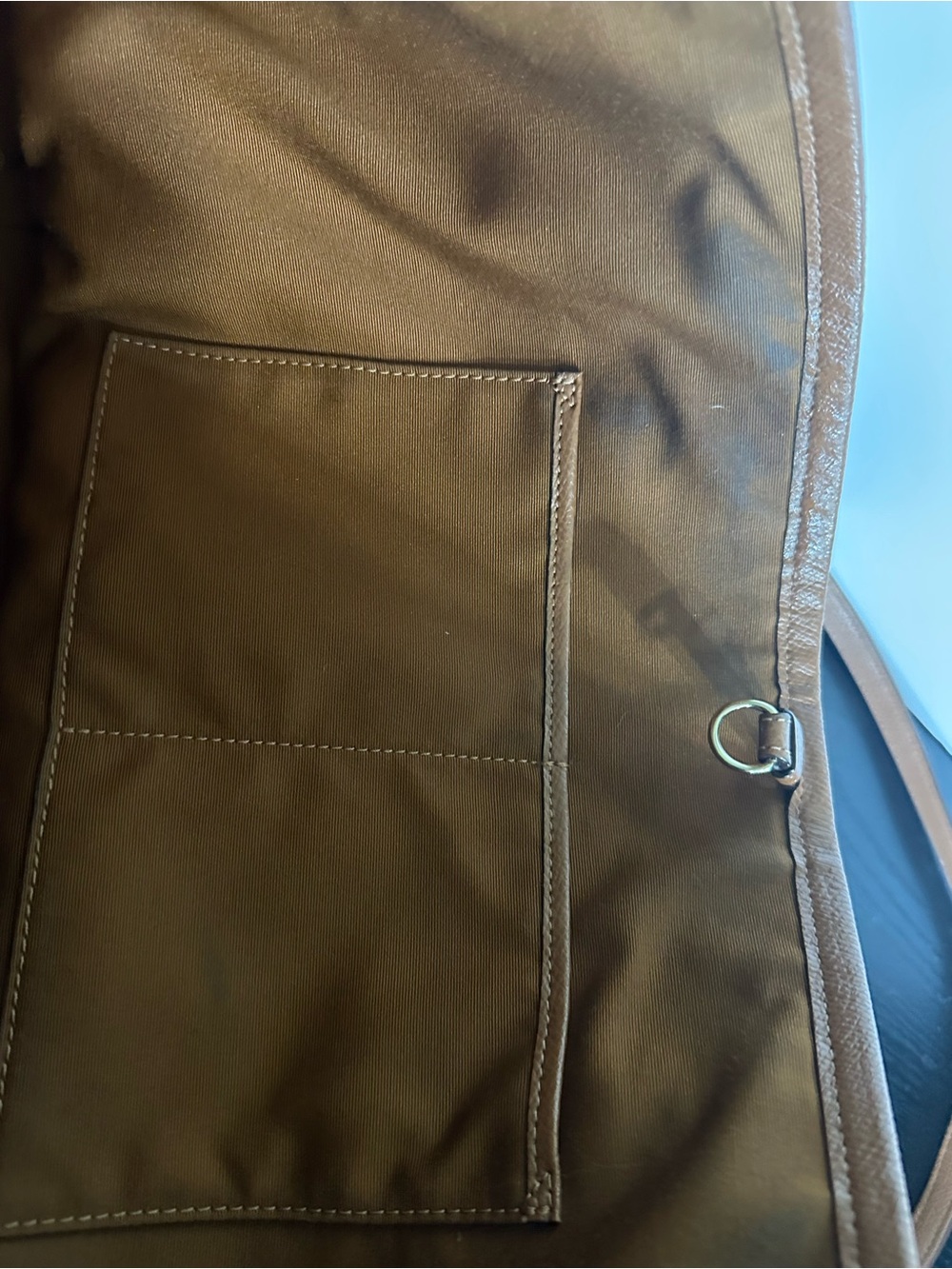 Coach Cognac Leather Street Tote with Gold Logo - Picture 10 of 15